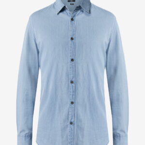 Long sleeve denim look shirt MF007201443M Mid Blue
