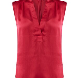 VIOLET Satin top Berry Red | MF006100351W