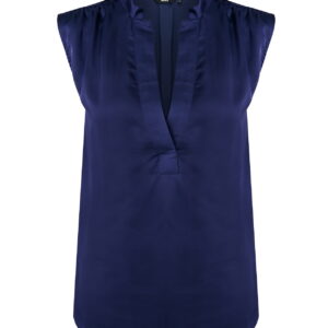 VIOLET Satin top Navy | MF006100351W