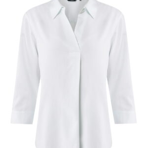 LUPINE V-neck viscose blouse Soft Blue | MF006103051W