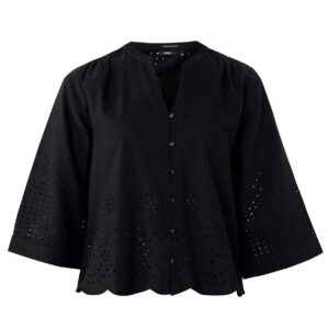 Modern embroidery blouse Black | MF006103651W