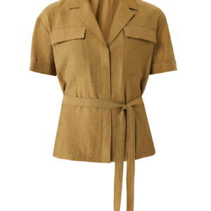 Safari linen blouse Camouflage Green | MF006103851W