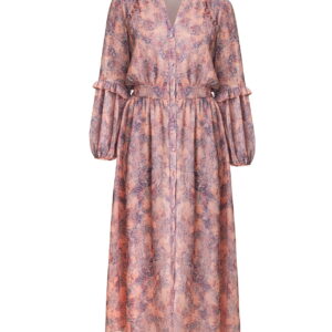 Ruffle allover print dress Multicolor | MF006300951W