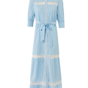 Striped lace dress Sea Blue | MF006301151W