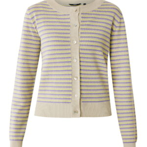 Striped knit cardigan Lavender Purple | MF006604951W